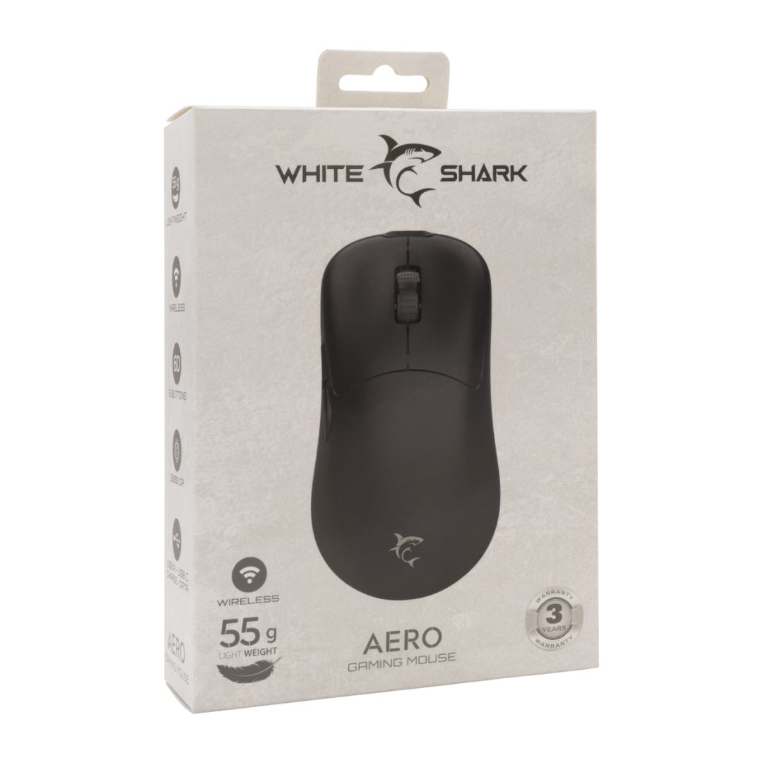 White Shark WGM-5015B Aero Wireless Gaming mouse Black