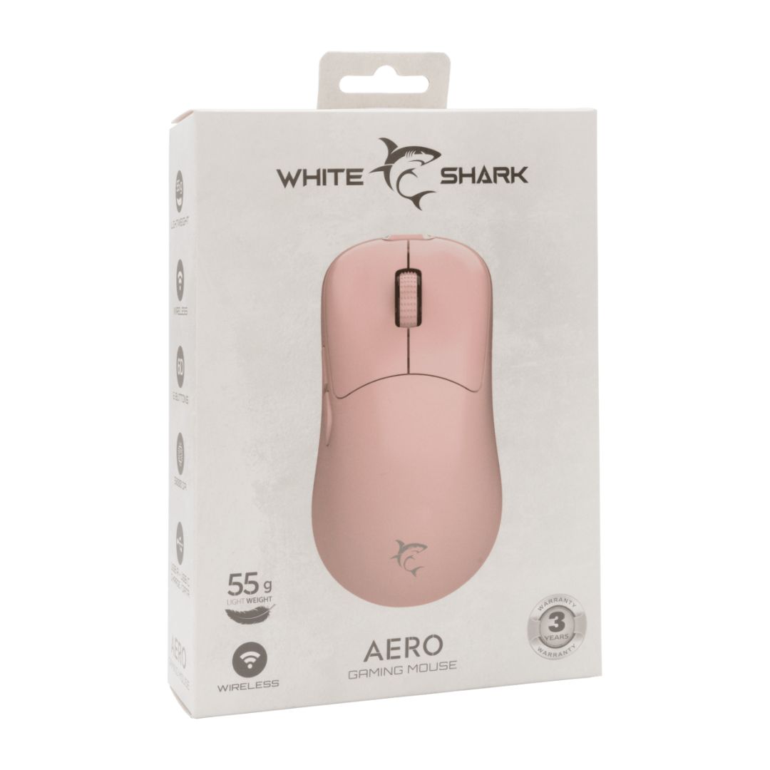 White Shark WGM-5015B Aero Wireless Gaming mouse Pink