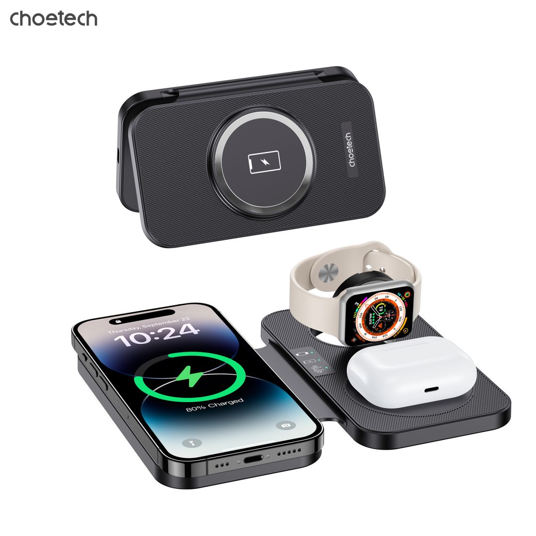 Choetech  T616-FBK 3in1 Wireless Charger White