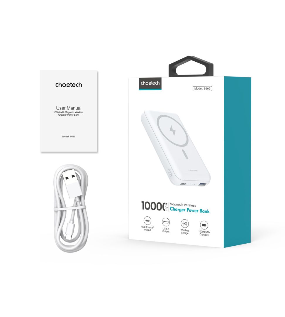 Choetech  B663 10000mAh Powerbank White