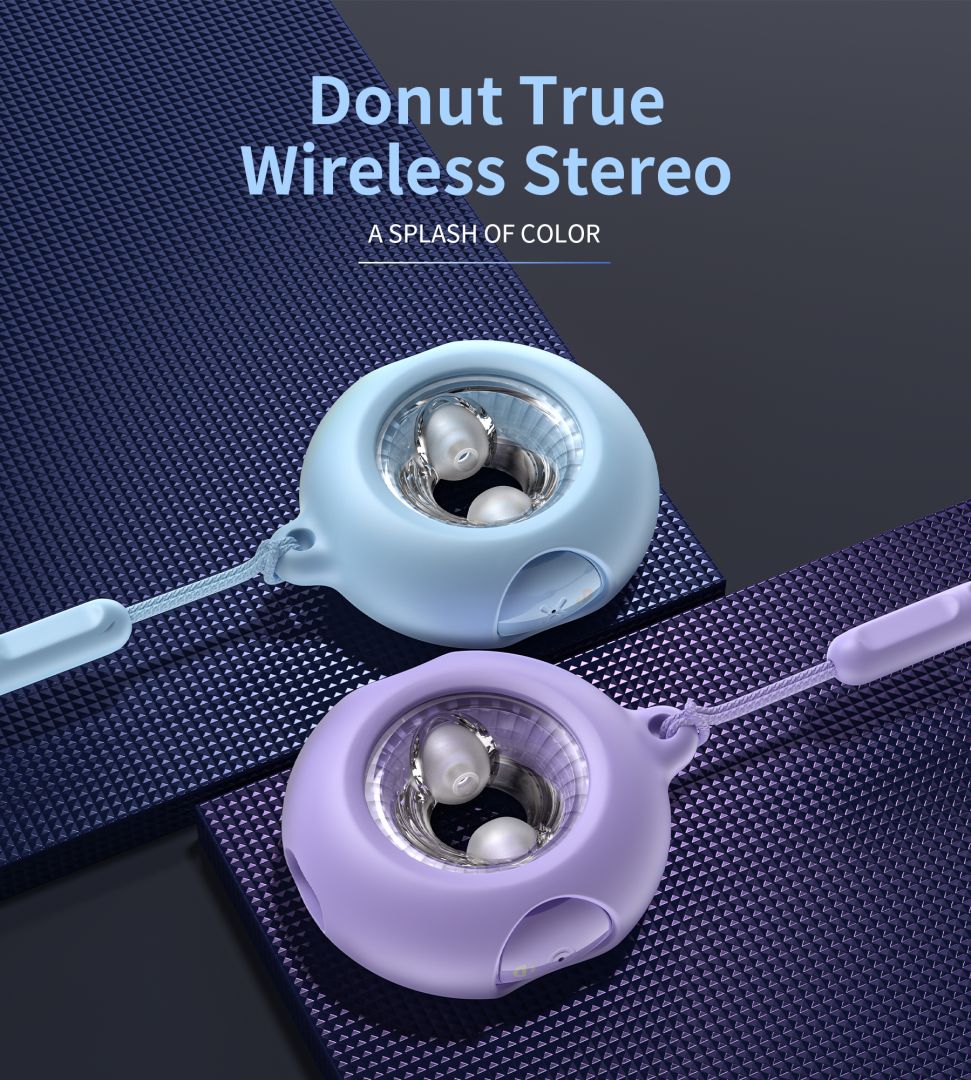 Choetech  BH-T22 GlitzDonut TWS Bluetooth Headset Blue