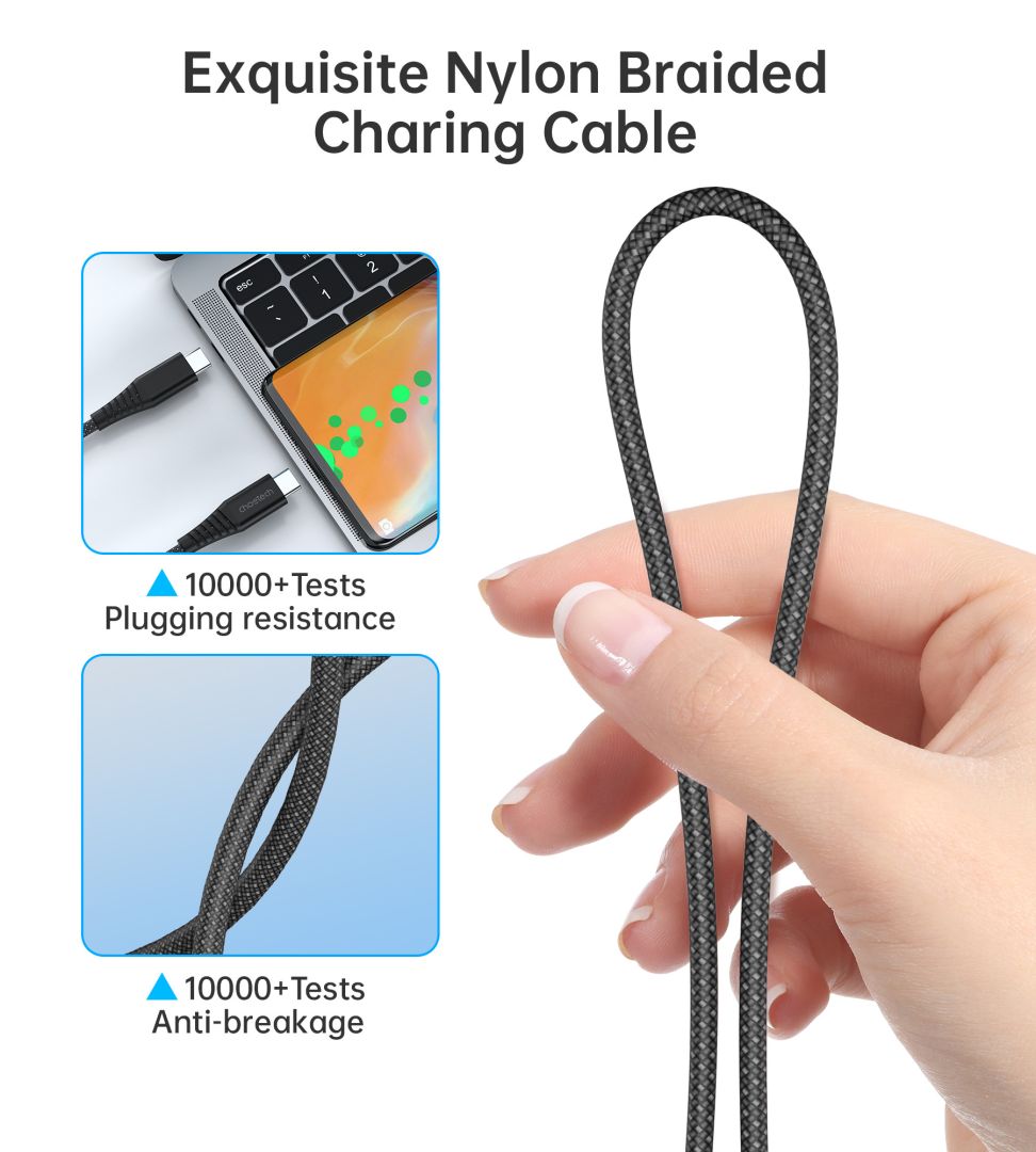 Choetech  XCC-1051 USB-C to USB-C Magnet Cable 1,8m Black