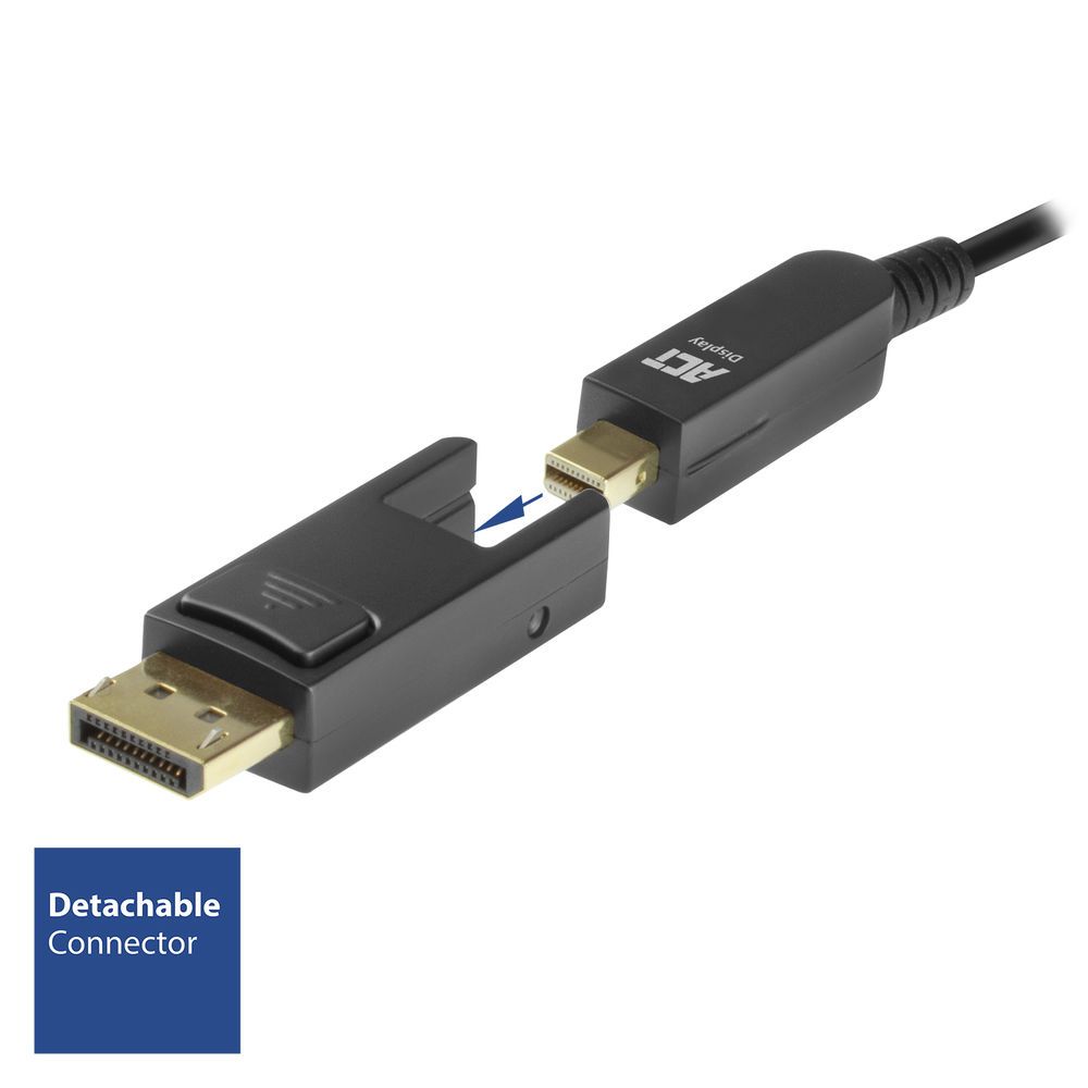 ACT DisplayPort Active Optical Cable 8K DisplayPort male to DisplayPort male 20m Black