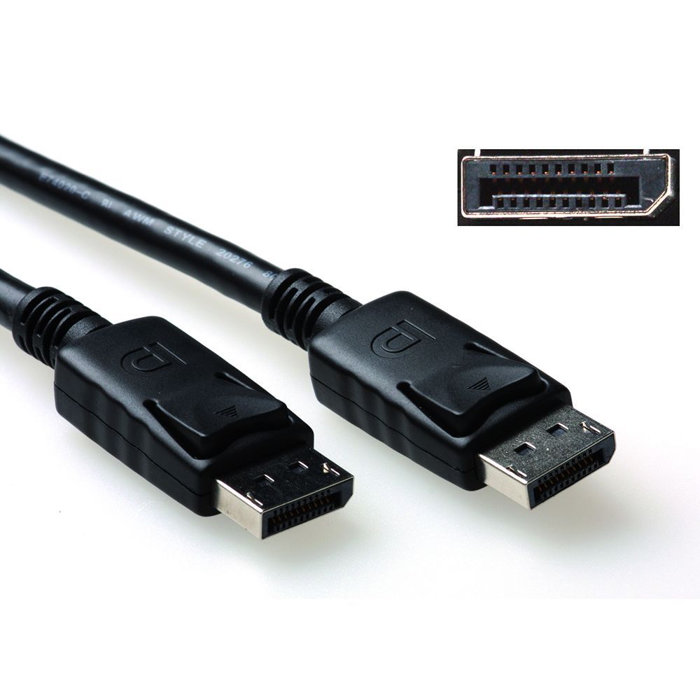 ACT DisplayPort cable male to male 3m Black