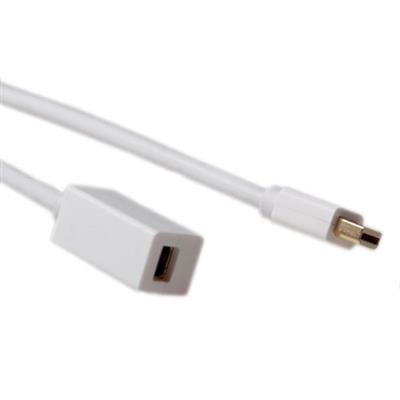 ACT Mini DisplayPort extension cable Mini DisplayPort male to female 1m White