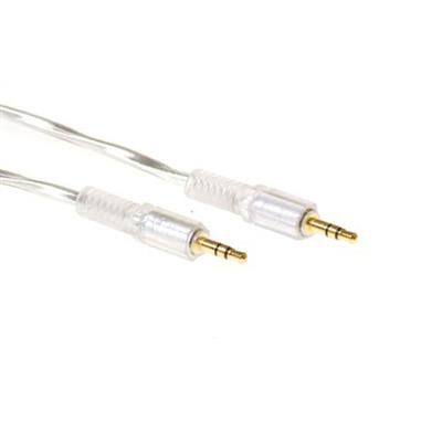 ACT High quality audio connection cable 1x 3,5 mmm jack male to 1x 3.5mm stereo jack male 5m Transparent