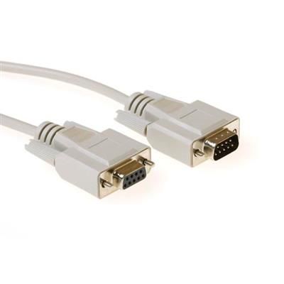 ACT Serial 1:1 connection cable 9 pin D-sub male - 9 pin D-sub female 25m White