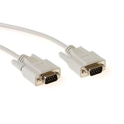 ACT Serial printer cable 9 pin D-sub male to 9 pin D-sub male 1,8m Ivory