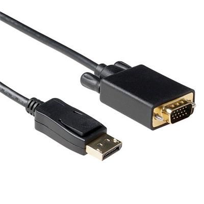 ACT Conversion cable DisplayPort male to VGA male 2m Black