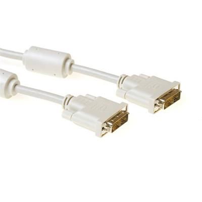 ACT DVI-D Single Link cable male to male High Quality 3m Ivory