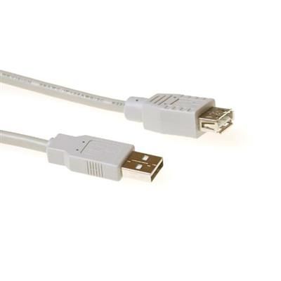 ACT USB 2.0 A male to USB A female 1m Ivory