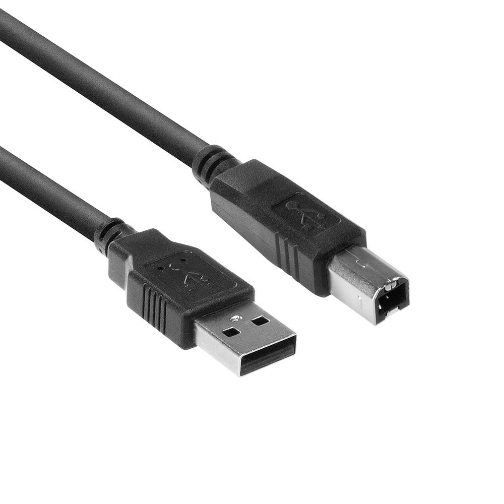 ACT USB 2.0 A male to USB B male 0,5m Black