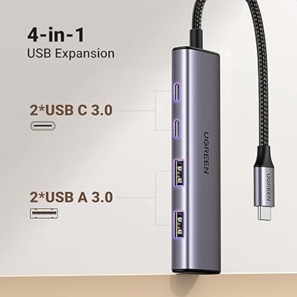 UGREEN 4-portos USB3.0 HUB Grey