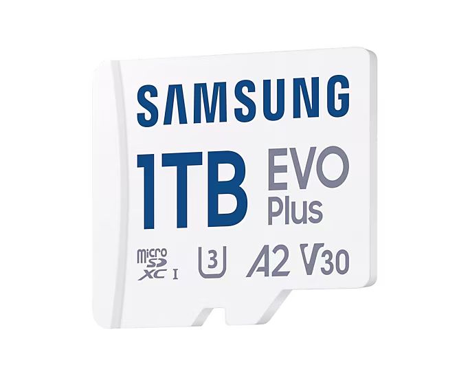 Samsung 1TB microSDXC EVO Plus Class10 U3 A2 V30 + adapterrel