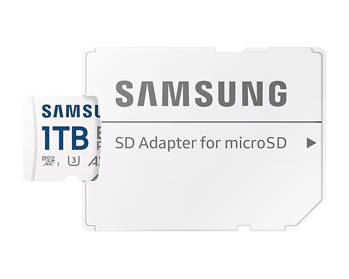 Samsung 1TB microSDXC EVO Plus Class10 U3 A2 V30 + adapterrel