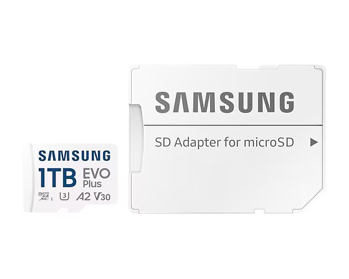 Samsung 1TB microSDXC EVO Plus Class10 U3 A2 V30 + adapterrel