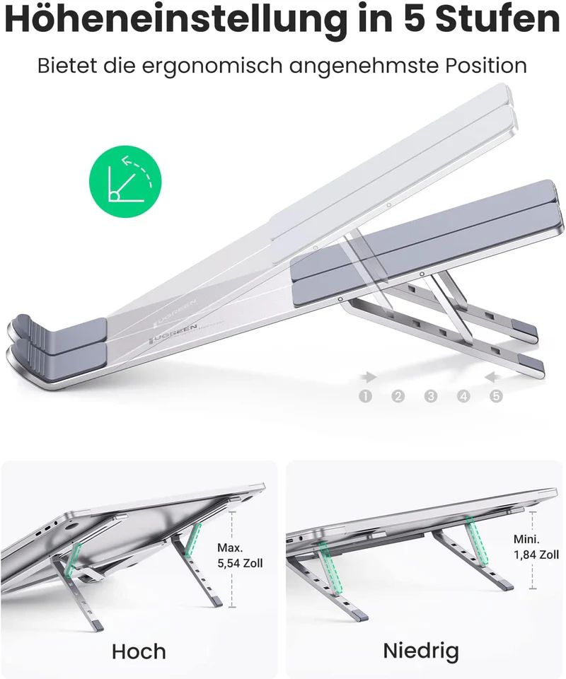 UGREEN Foldable Laptop Stand Silver