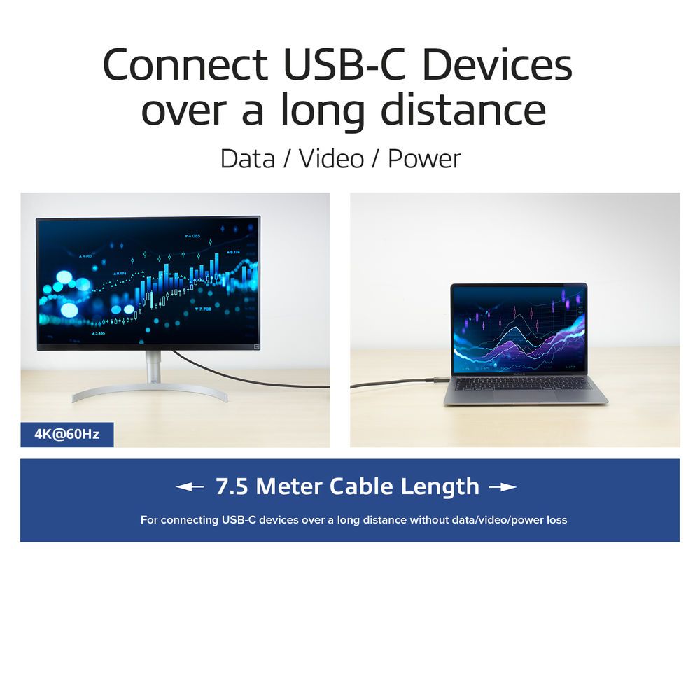 ACT USB-C 3.2 Gen2 Active Optical Cable (AOC) connection cable 7,5m Black