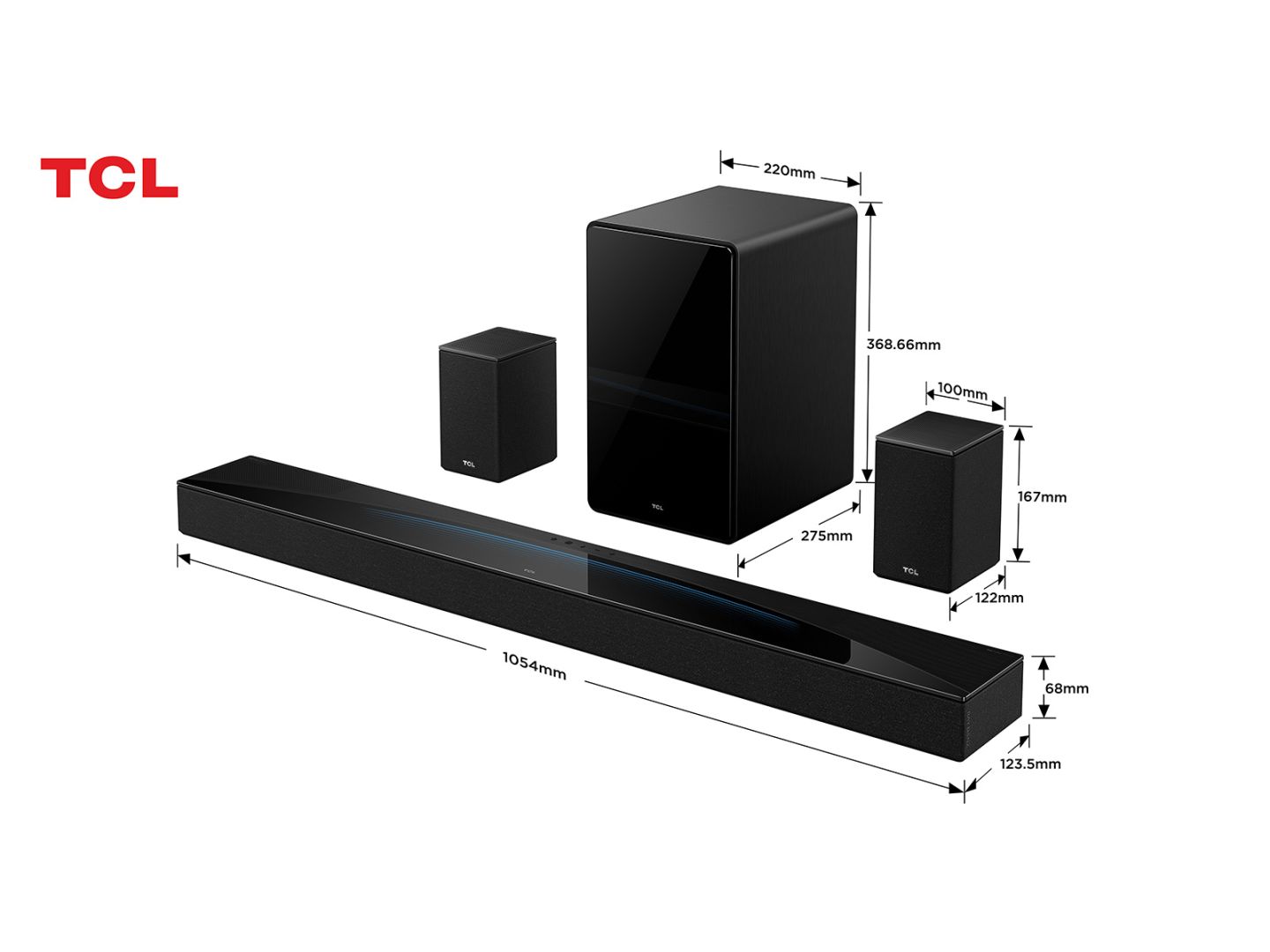 TCL Q85HE Soundbar Black