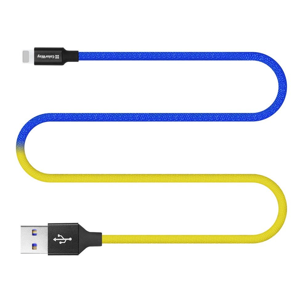 ColorWay USB to Apple Lightning (national) 2.4A 1m Blue Yellow