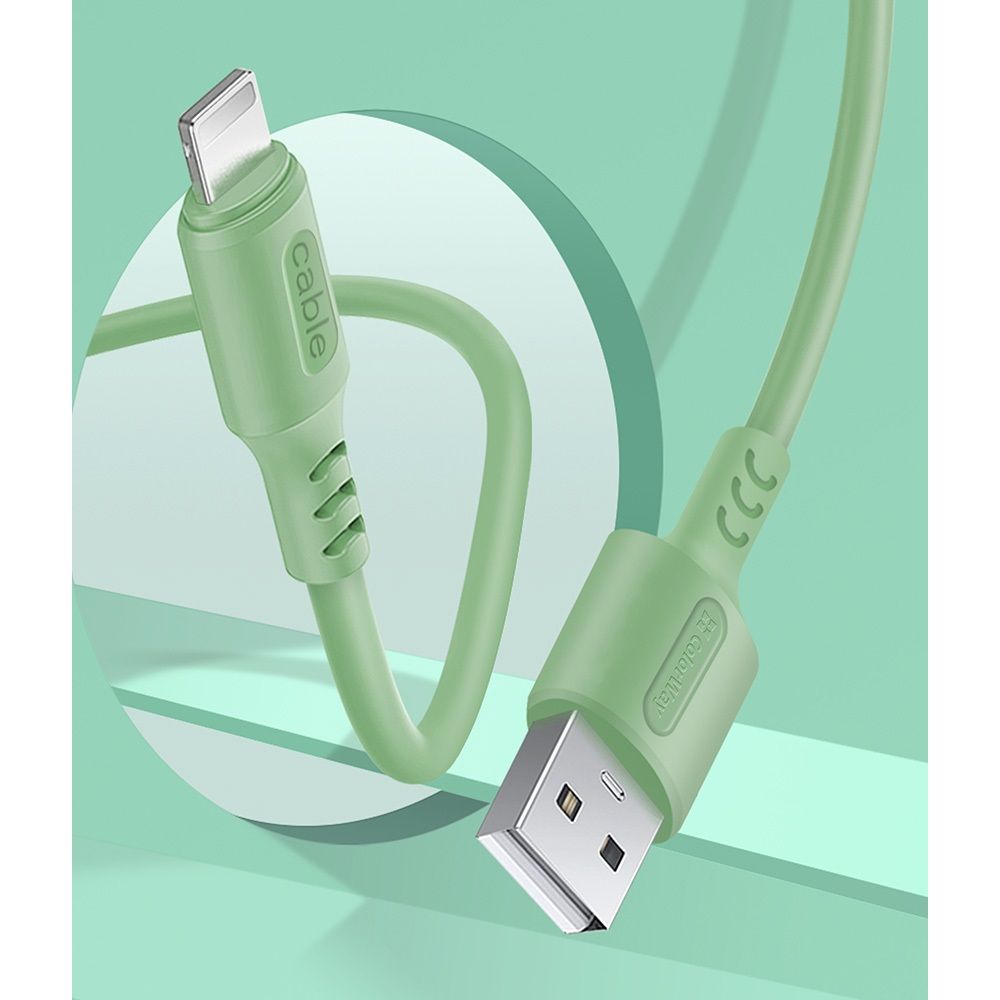 ColorWay USB to Apple Lightning (soft silicone) 2.4A 1m Green