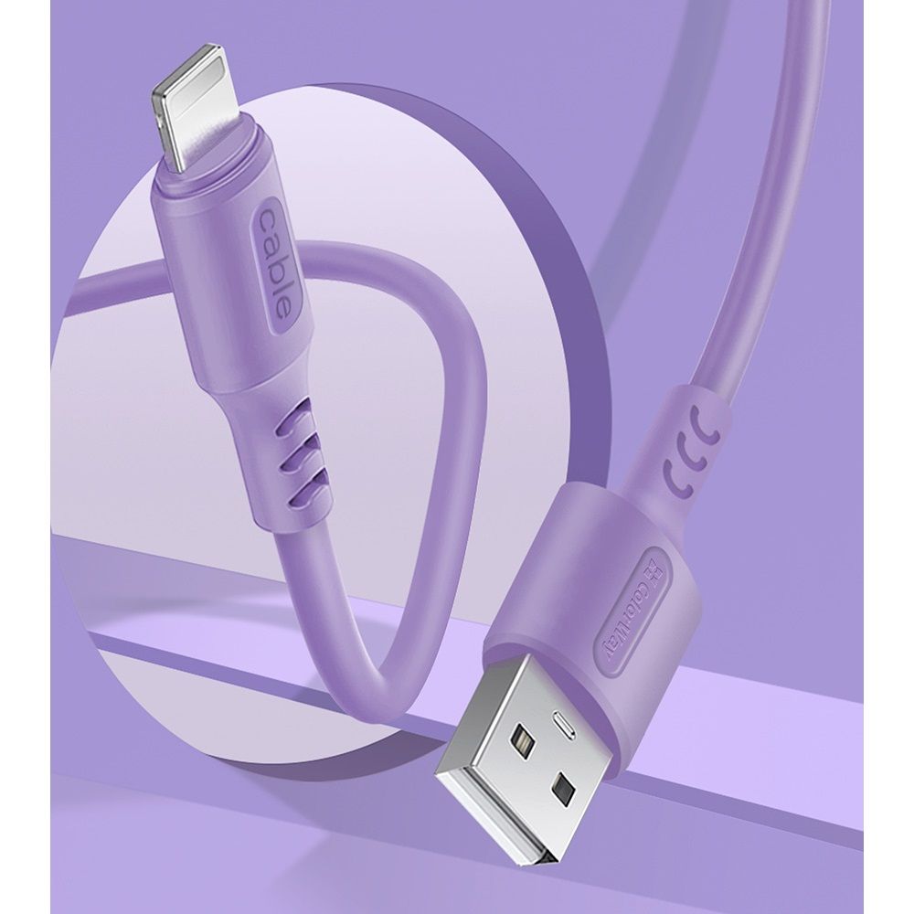 ColorWay USB to Apple Lightning (soft silicone) 2.4A 1m Purple