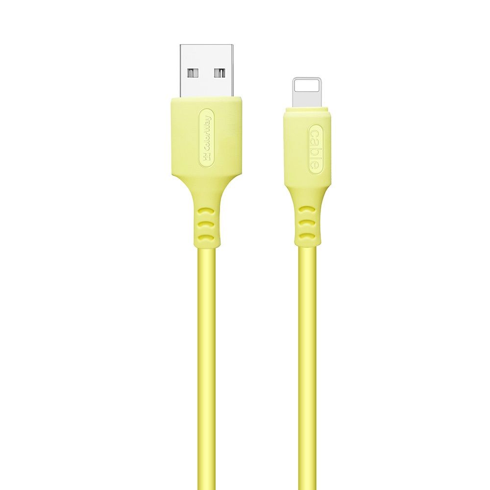 ColorWay USB to Apple Lightning (soft silicone) 2.4A 1m Yellow