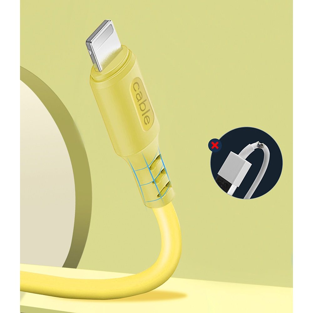 ColorWay USB to Apple Lightning (soft silicone) 2.4A 1m Yellow