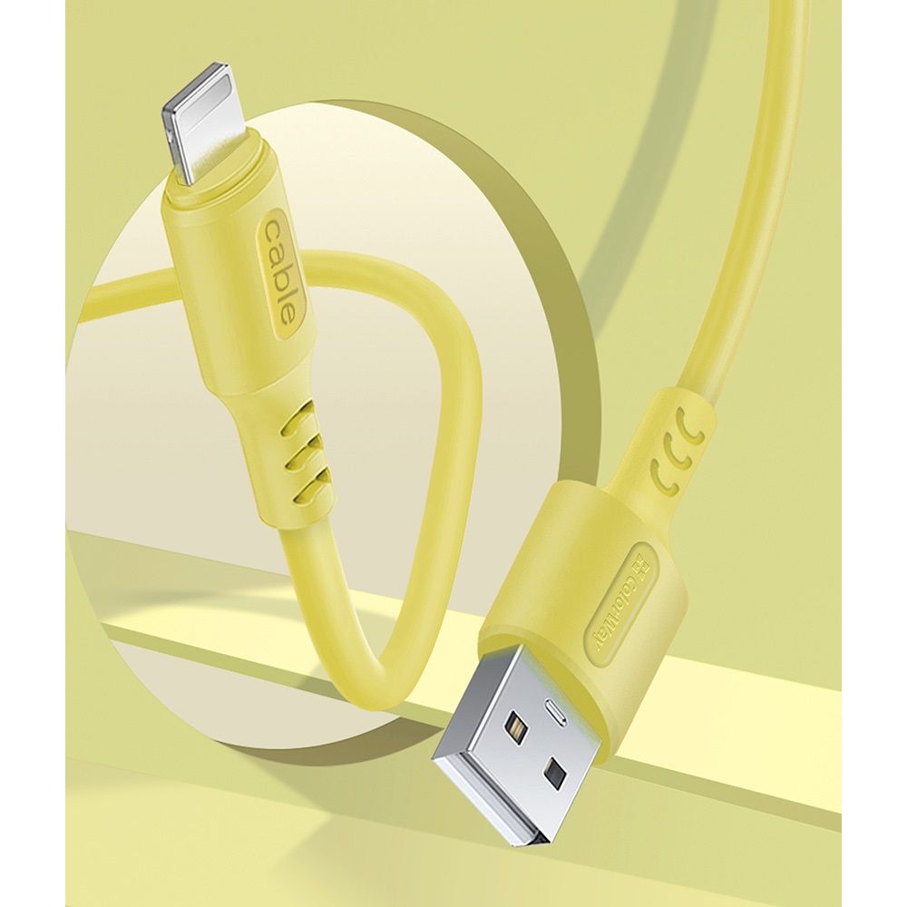 ColorWay USB to Apple Lightning (soft silicone) 2.4A 1m Yellow