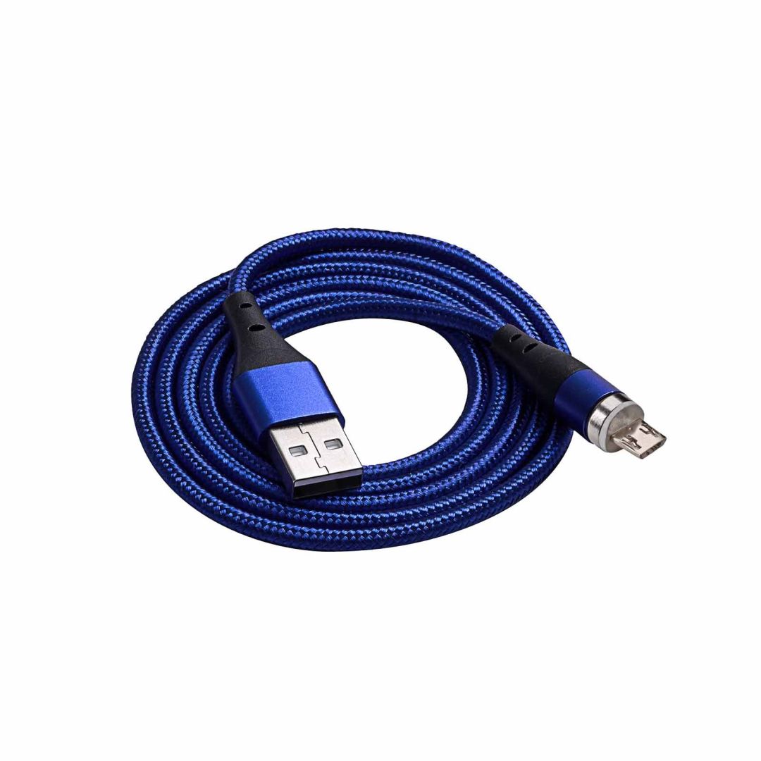 Akyga AK-USB-47 USB-A (m) / microUSB (m) magnetic 1m Blue