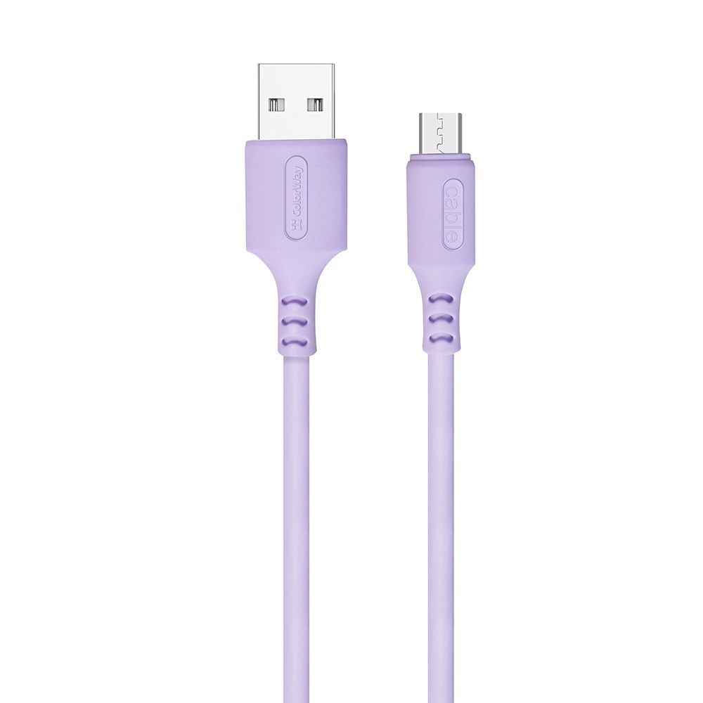 ColorWay USB to MicroUSB (soft silicone) 2.4A 1m Purple