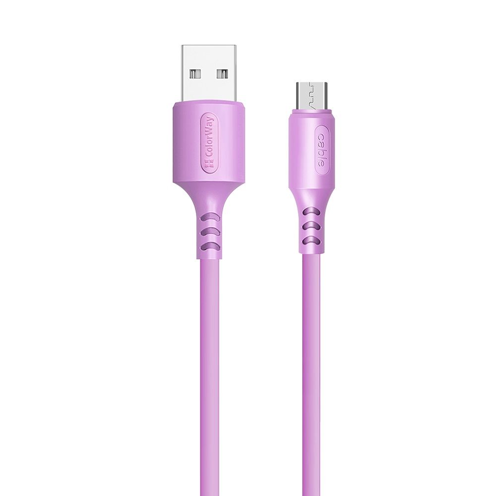 ColorWay USB to MicroUSB (soft silicone) 2.4A 1m Purple