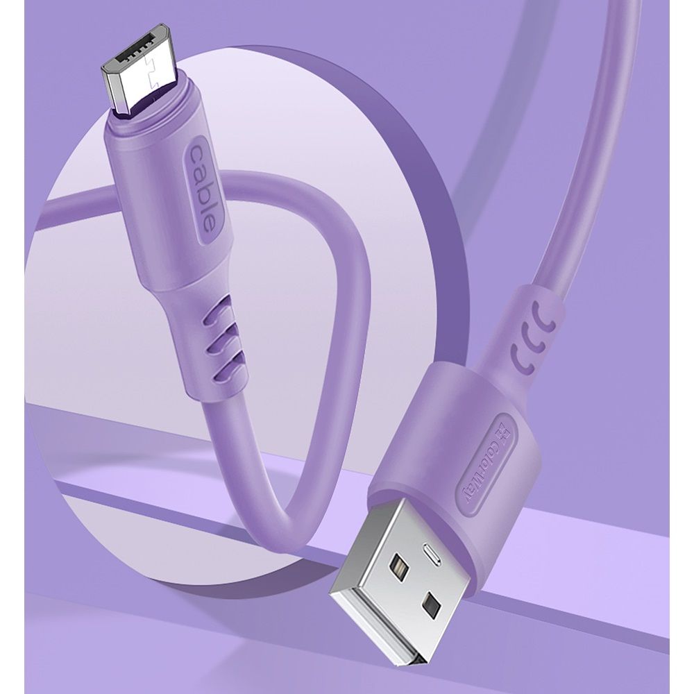 ColorWay USB to MicroUSB (soft silicone) 2.4A 1m Purple