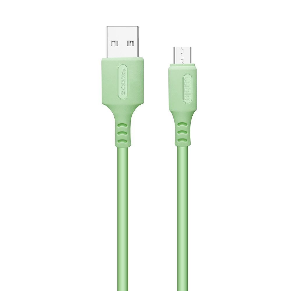 ColorWay USB to MicroUSB (soft silicone) 2.4A cable 1m Green