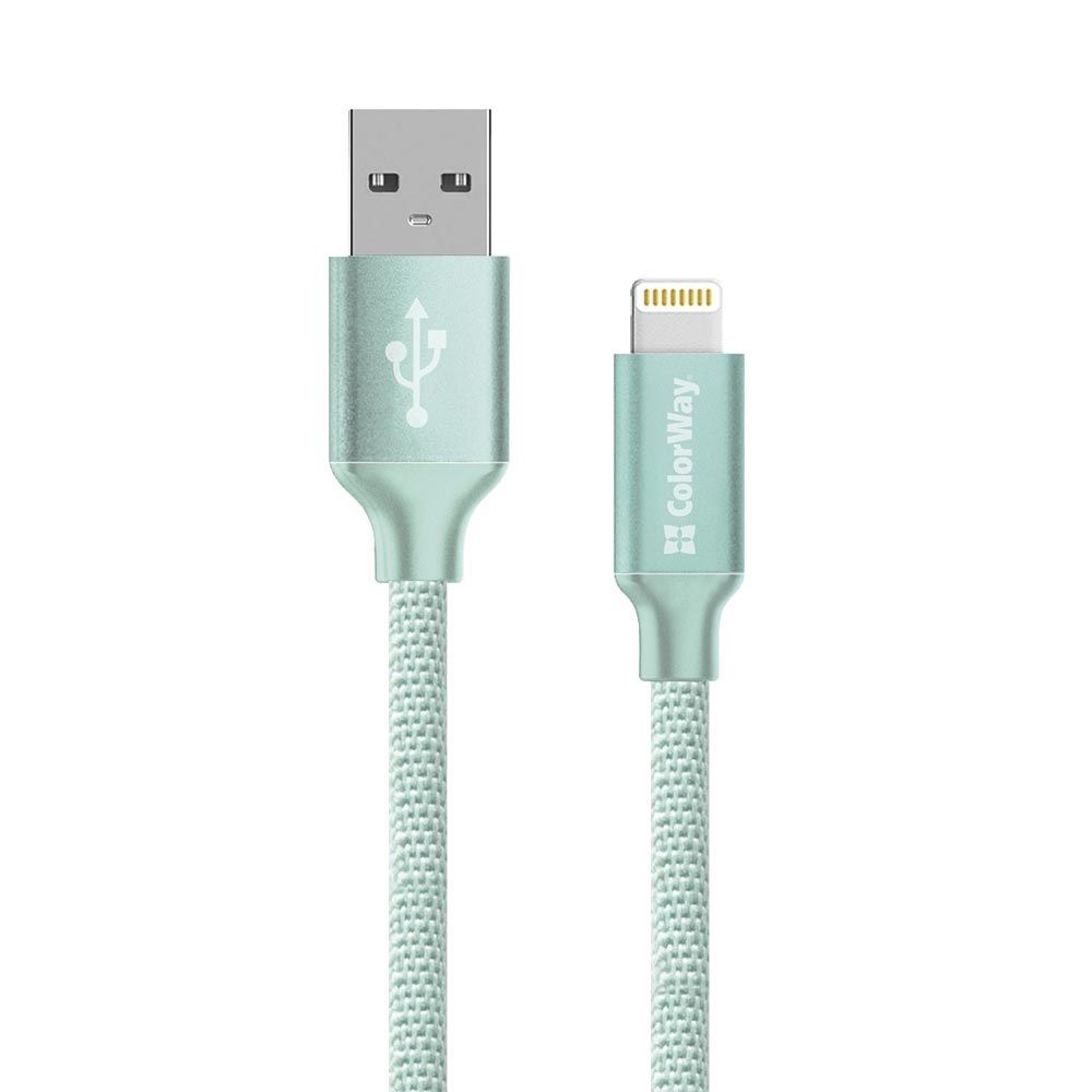 ColorWay USB to Apple Lightning 2.4A cable 2m Mint