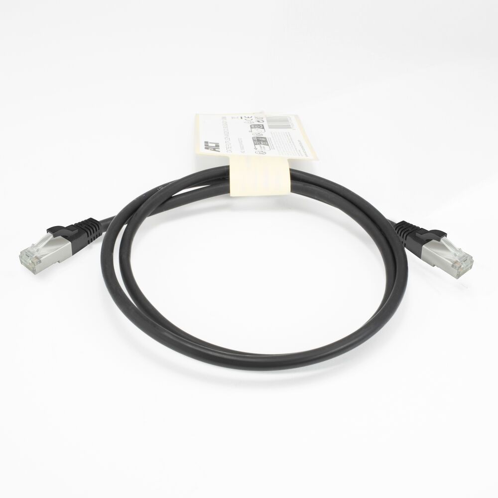 ACT CAT8 U-FTP Patch Cable 0,25m Black