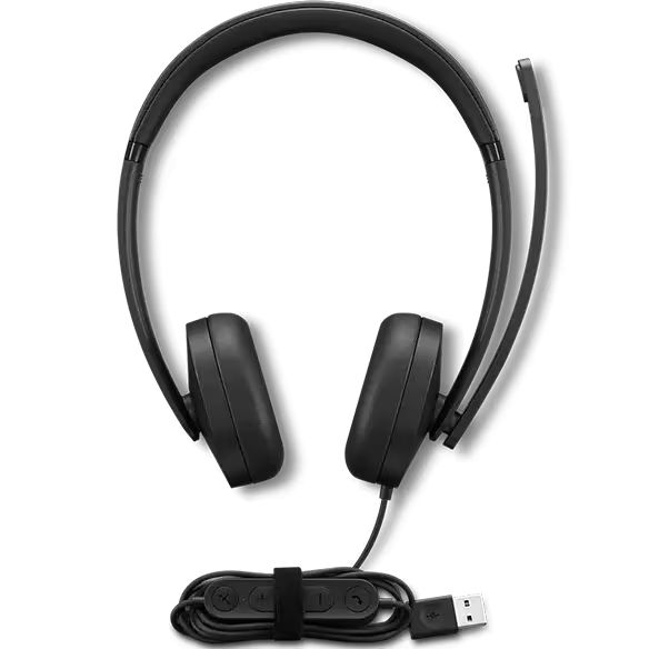 Lenovo USB-A Wired Stereo Gen 2 Headset Black