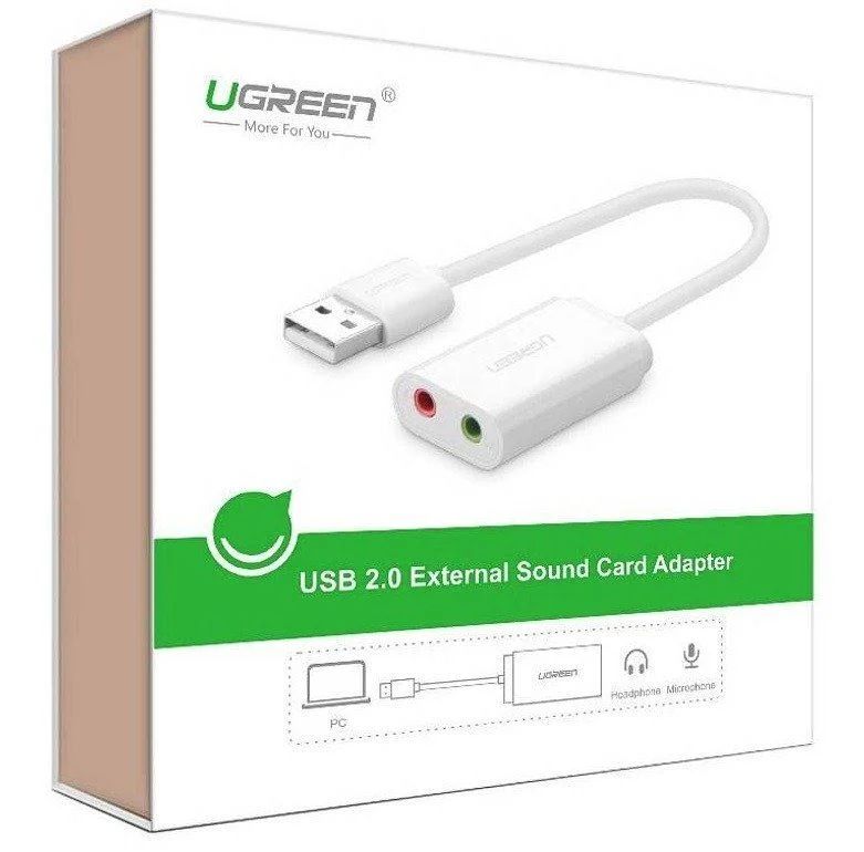 UGREEN USB Sound Card White