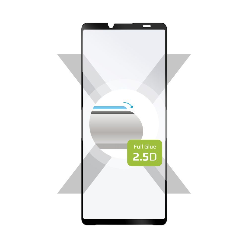 FIXED teljes kijelzőt fedő 2,5D edzett üvegfólia Sony Xperia 10 VI, fekete