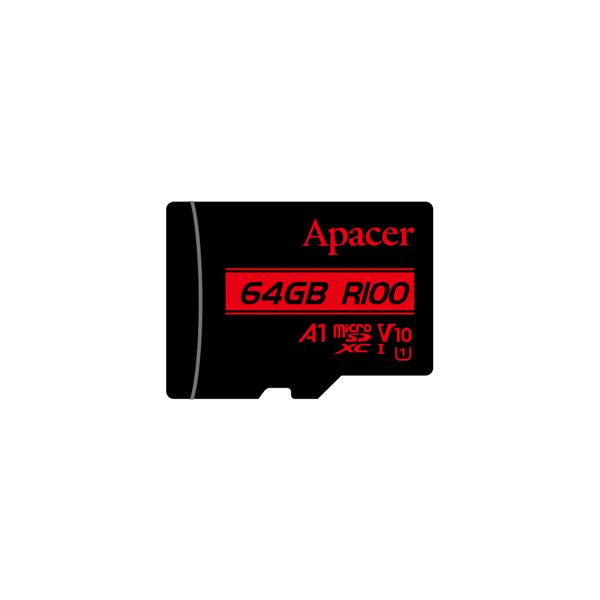 Apacer 64GB microSDXC CL10 UHS-I U1 V10 A1 + adapterrel