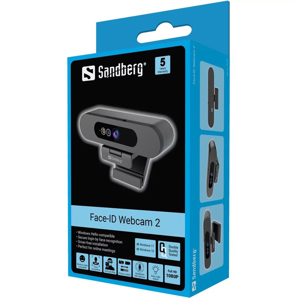 Sandberg Face-ID Webcam 2 Black