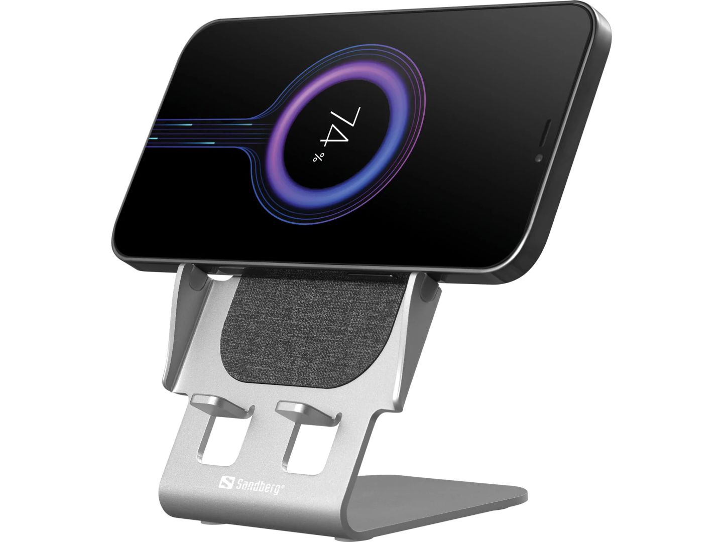 Sandberg Wireless Charger Stand 15W Alu Silver