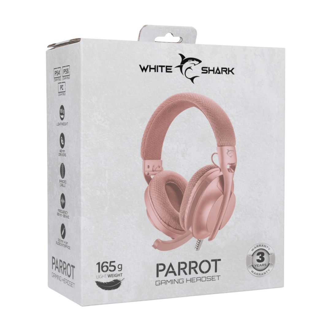 White Shark GH-2440P PARROT Gaming headset Pink