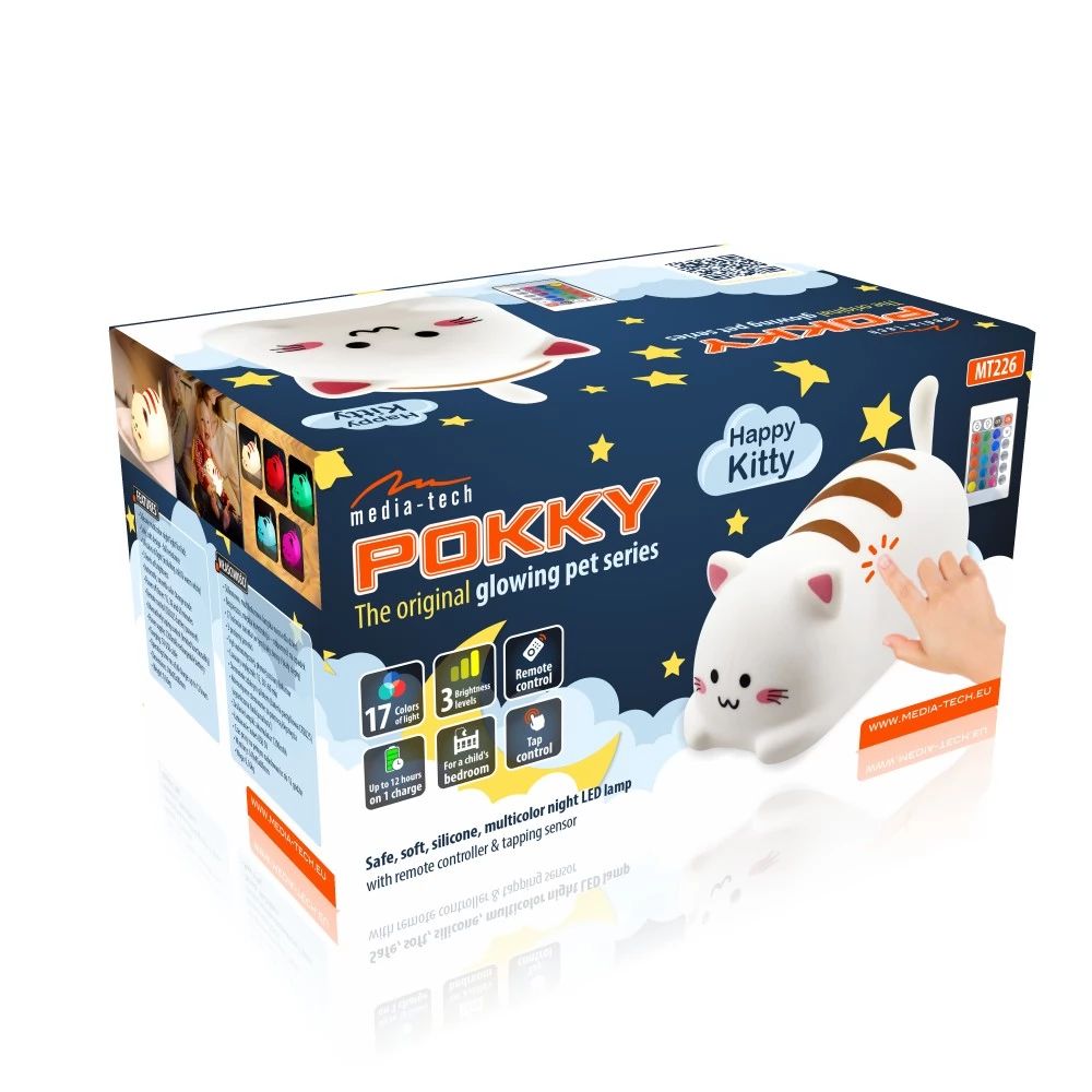 Media-Tech POKKY Happy Kitty Night Light for Kids