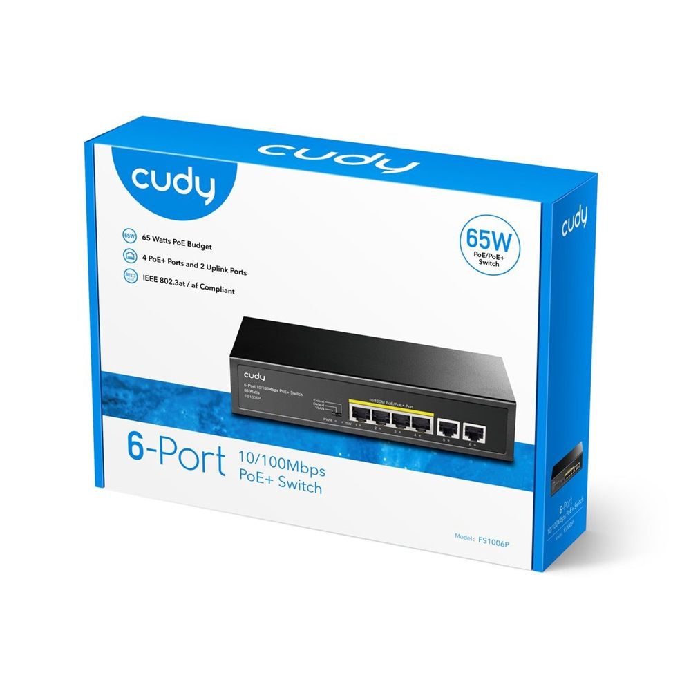 Cudy FS1006P 4-FE PoE Switch with 2 Uplink FE