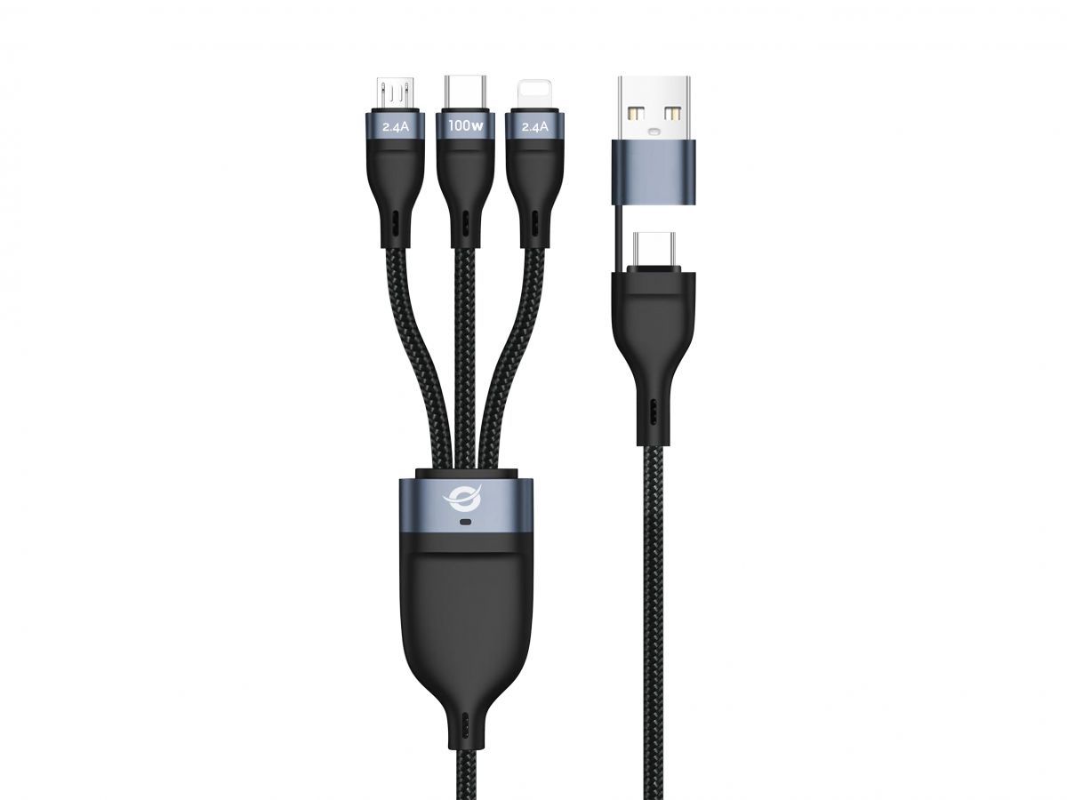 Conceptronic  ETTA06B15 USB 3-in-1 PD 3.0 100W Fast Charging Cable