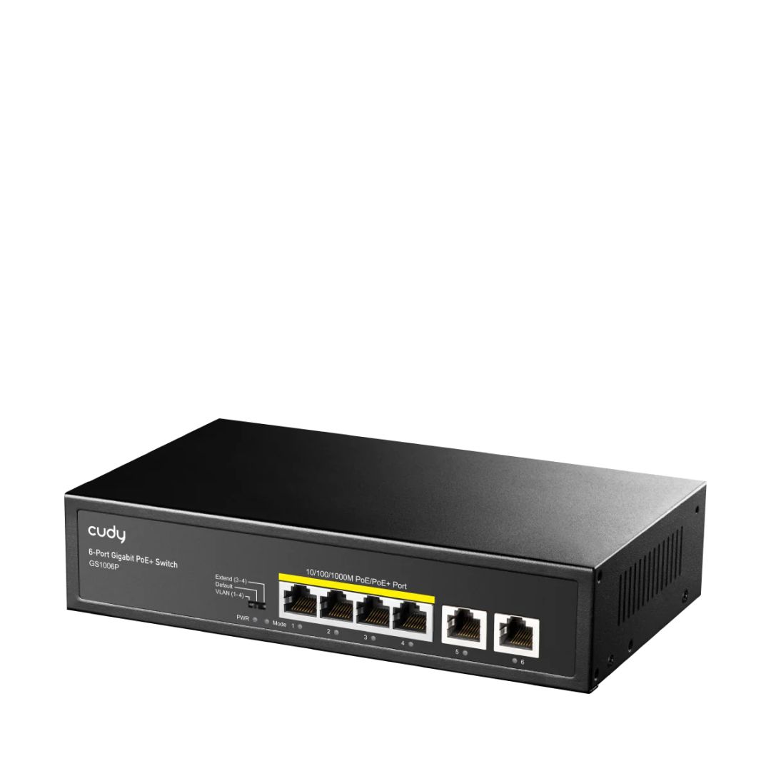 Cudy GS1006P 4-GbE PoE Switch with 2 Uplink GbE