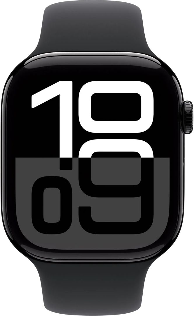 Apple Watch S10 GPS 46mm Jet Black Alu Case with Black Sport Band M/L