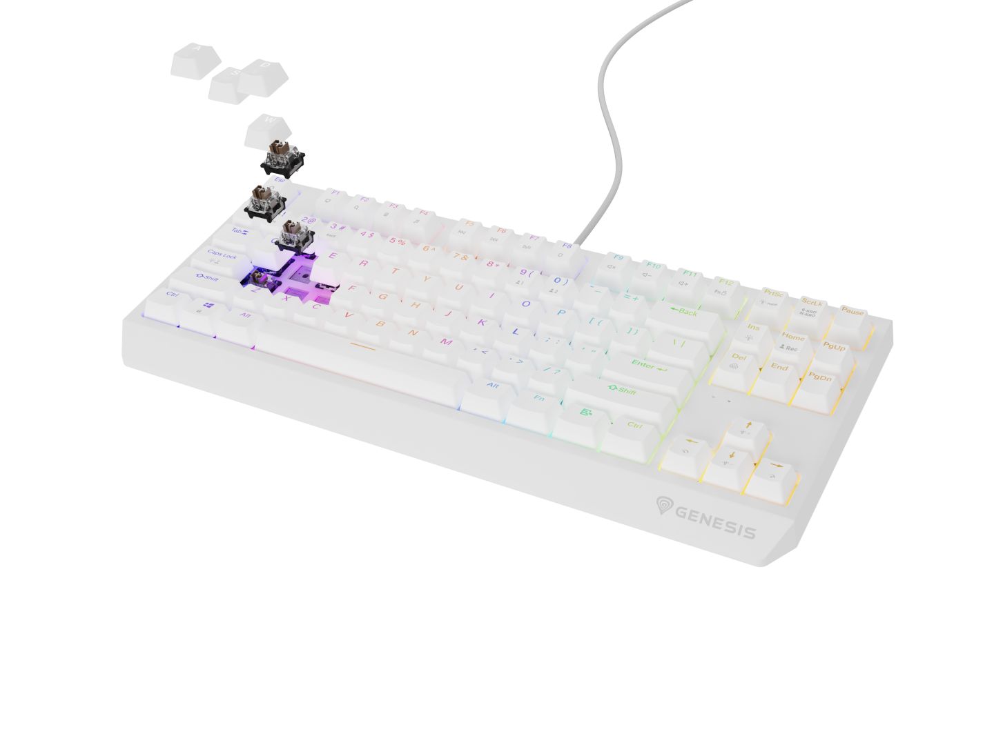 Genesis Thor 230 RGB Meachanical Gaming Keyboard White US