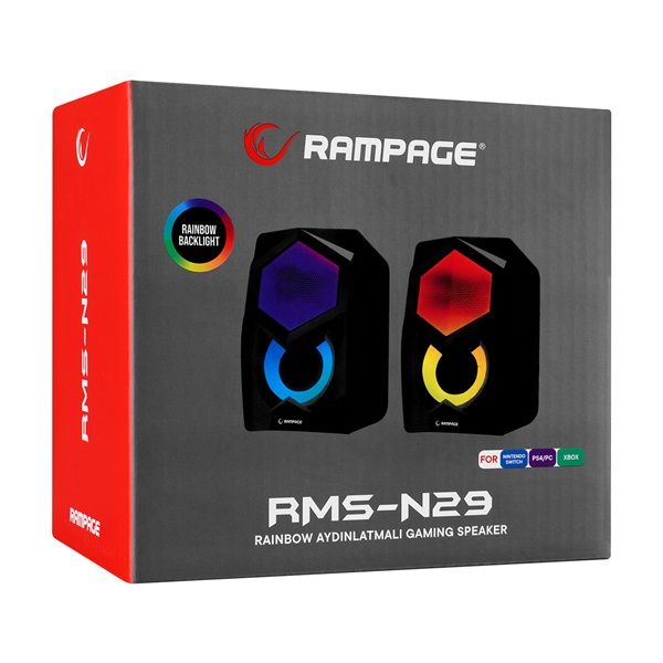 Rampage RMS-N29 RGB Speaker Black